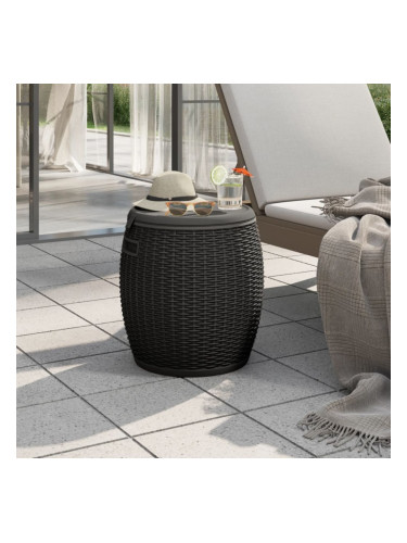 Sonata H Градинска кутия за съхранение 4 в 1, черна, полипропилен