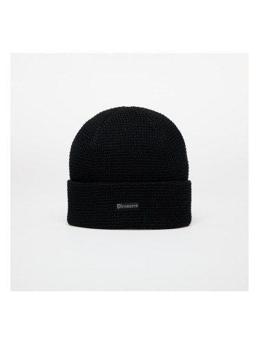 Шапка PLEASURES Old E Waffle Beanie Black Universal
