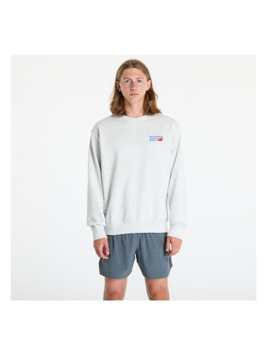 Суитшърт New Balance Athletics Premium Logo Crew Ash Heather L