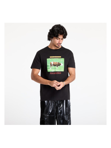 Тениска PLEASURES Grass Fed T-Shirt Black L