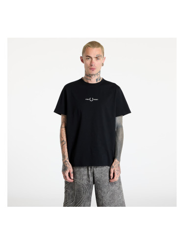 Тениска FRED PERRY Embroidered T-Shirt Black S