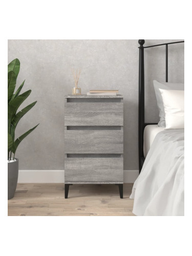 Sonata H Нощно шкафче, сив сонома, 40x35x70 см, инженерно дърво