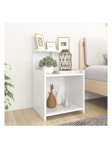 Sonata H Нощнo шкафче, бяло, 40x35x60 см, инженерно дърво