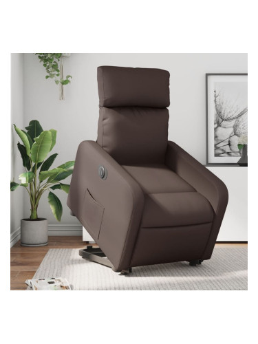 Sonata H Електрически изправящ реклайнер стол, кафяв, изкуствена кожа