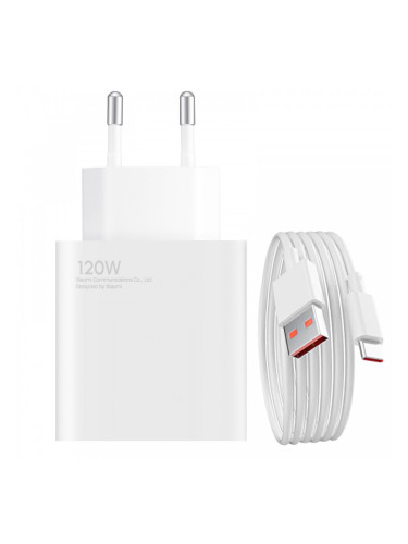 Оригинално Бързо Зарядно, XIAOMI 120W Charging Combo (USB-A),BHR6034EU за Xiaomi 14T PRO