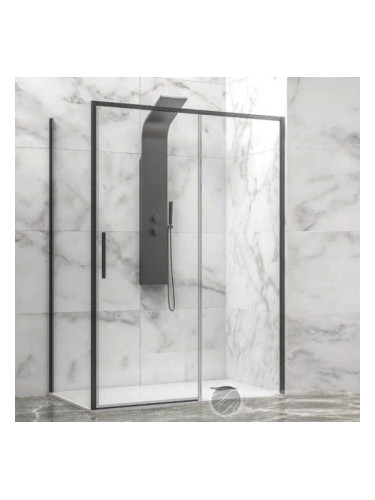 Правоъгълна душ кабина Lea400L-3811 Черен мат