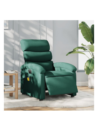 Sonata H Електрически масажен наклоняем стол, тъмнозелен, текстил