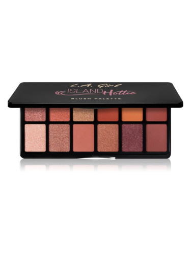 L.A. Girl Cosmetics Fanatic палитра сенки за очи цвят Get Feverish 12x1 гр.