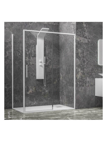 Душ кабина с бял матов профил Lea400L-3811BIANCO