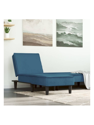 Sonata H Кушетка, синя, кадифе