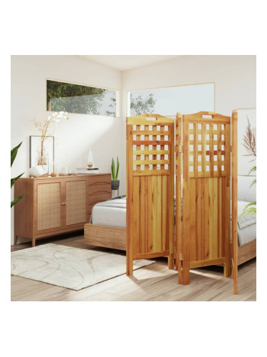 Sonata H Параван за стая, 4 панела, 162x2x115 cм, акациево дърво масив