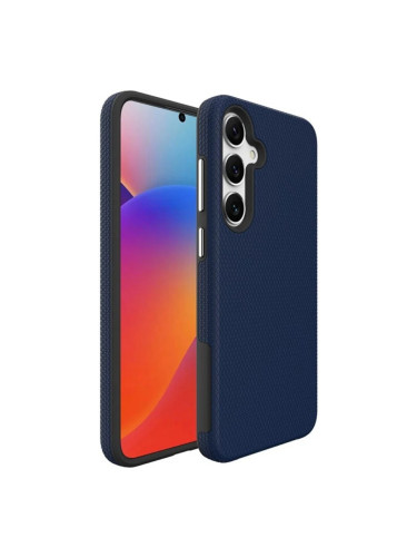 Силиконов твърд кейс Vmax Triangle, За Samsung Galaxy S25 Plus, Тъмносин