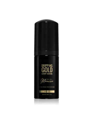 Dripping Gold Luxury Tanning Mini Mousse автобронзираща пяна за лице и тяло цвят Medium 90 мл.