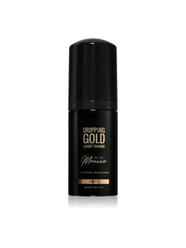 Dripping Gold Luxury Tanning Mini Mousse автобронзираща пяна за лице и тяло цвят Dark 90 мл.