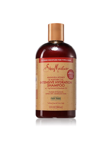 Shea Moisture Manuka Honey & Mafura Oil интензивен хидратиращ шампоан за суха и увредена коса 384 мл.