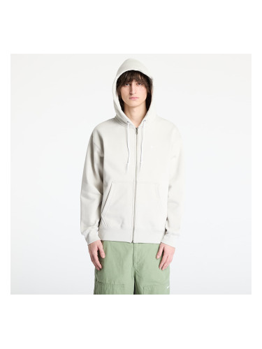 Суитшърт Nike Solo Swoosh Men's Full-Zip Hoodie Light Bone/ White S
