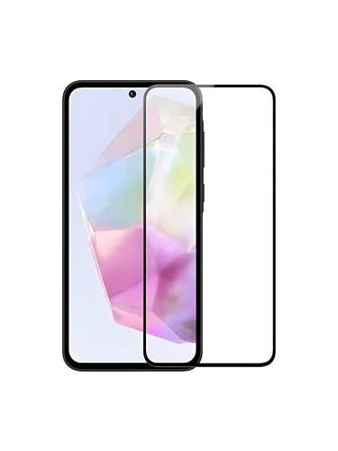 Стъклен протектор за дисплей OG 5D Slim с цяло лепило, За Samsung Galaxy A35 (A356B), Черен
