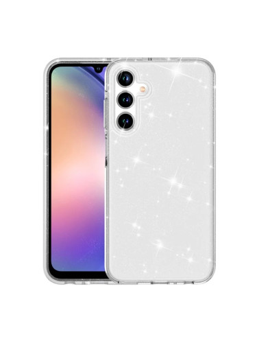 Силиконов кейс Shine 2 mm брокатен, За Samsung Galaxy A16, Прозрачен