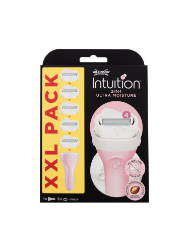 Wilkinson Sword Intuition Ultra Moisture Подаръчен комплект самобръсначка 1 бр + резервни глави 5 бр