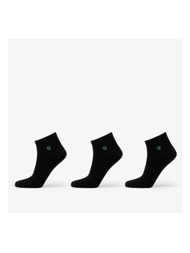Queens Essential Ankle Socks 3-Pack Black 36-38