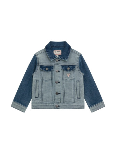 Детско дънково яке с различни цветове деним и лого Guess