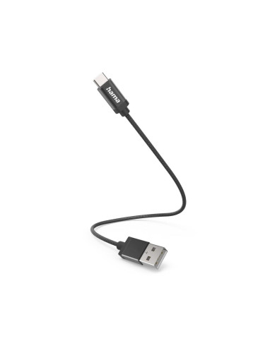 HAMA Кабел за зареждане, USB-C -USB A, 0.2м, черен