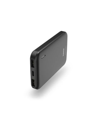 HAMA Външна батерия Pocket 5 Power Pack, 5000 mAh, Изходи: 2x USB-A, антрацит