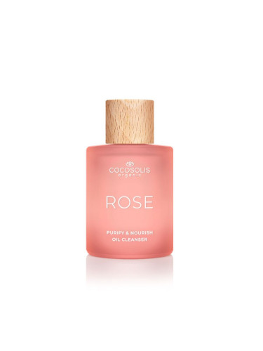 Почистващо масло за лице с подхранващ и подмладяващ ефект COCOSOLIS ROSE Purify & Nourish Oil Cleanser