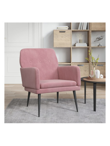 Sonata H Кресло, розово, 62x79x79 см, кадифе