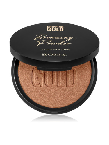 Dripping Gold Luxury Tanning Bronzing Powder компактна бронзираща пудра за тяло и лице цвят Illuminating 15 гр.