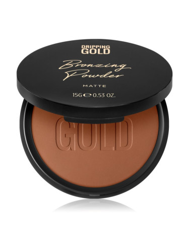 Dripping Gold Luxury Tanning Bronzing Powder компактна бронзираща пудра за тяло и лице цвят Matte 15 гр.