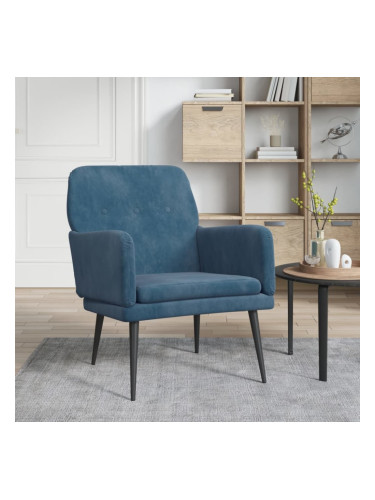 Sonata H Кресло, синьо, 62x79x79 см, кадифе