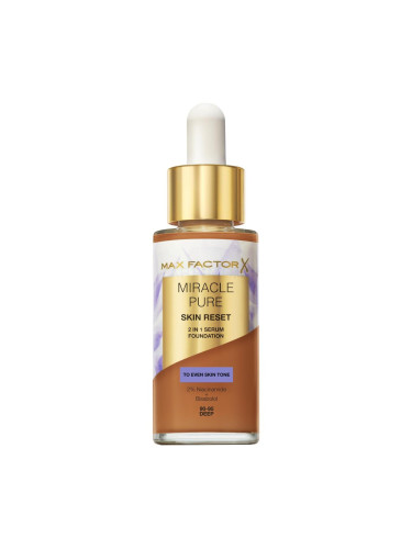 Max Factor Miracle Pure Skin Reset 2in1 Serum Foundation Фон дьо тен за жени 30 ml Нюанс 90-95 Deep