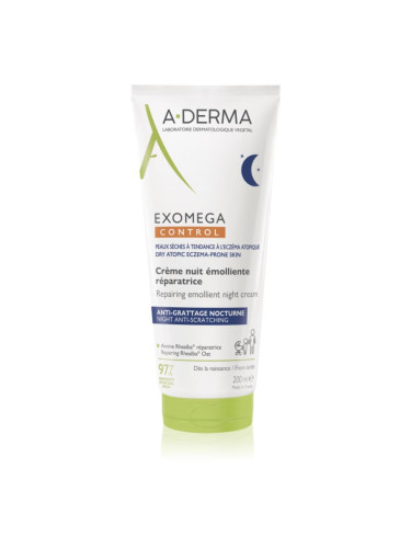 A-Derma Exomega Control Repairing Emollient Night Cream регенериращ нощен крем против сърбеж 200 мл.