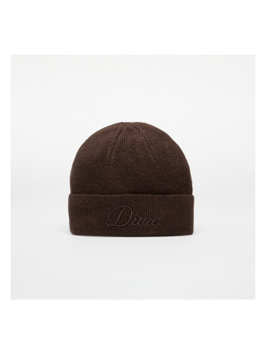 Шапка DIME Cursive Wool Fold Beanie Dark Brown Universal