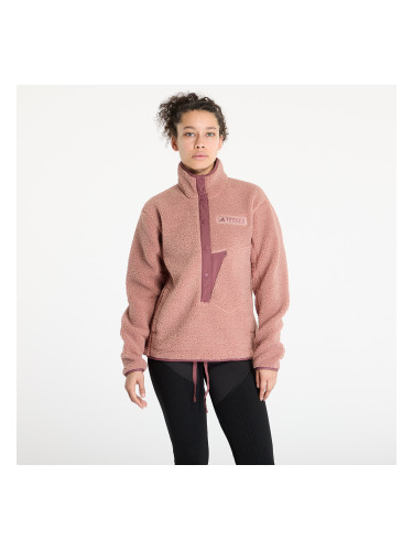 Суитшърт adidas Terrex Xploric High Pile Fleece Pullover Warm Clay XS