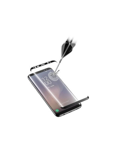 Стъклен протектор Cellular Line за Samsung Galaxy S8 Plus - Черен