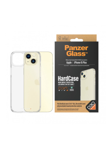 Гръб PanzerGlass за Apple iPhone 15 Plus Hardcase with D3O - Прозрачен
