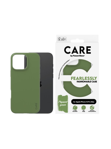 Гръб CARE by PanzerGlass Fashionable за iPhone 16 Pro Max - Зелен
