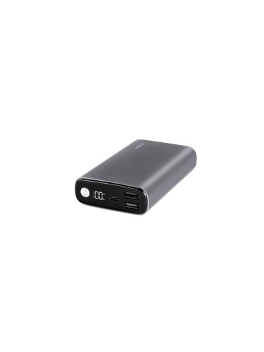 Външна батерия ttec ReCharger Pro LCD 15.000mAh  PD 65W  Powerbank S - Сива