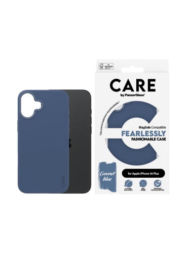 Гръб CARE by PanzerGlass Fashionable за iPhone 16 Plus, w. MagSafe - Син