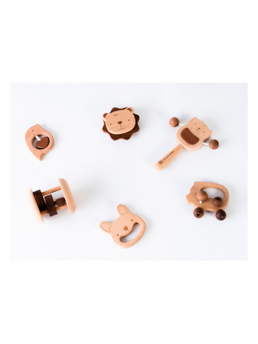 Бебешки комплект дървени играчки AcoolToy 6 части 4 м+