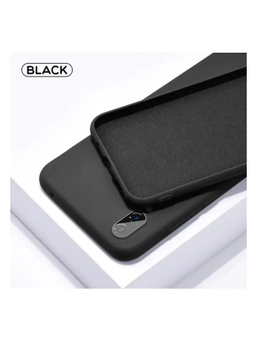 Гръб Liquid Silicone TPU за Samsung A20S - Черен