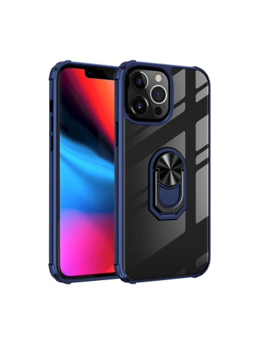 Гръб Military ring за Iphone 13 Pro Max - Син