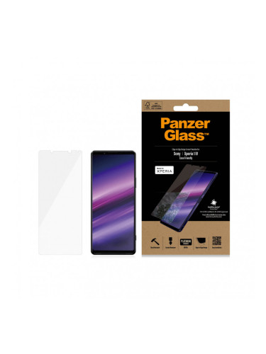 Стъклен протектор PanzerGlass за Sony Xperia 1 lV CaseFriendly, AntiBacterial - Черно