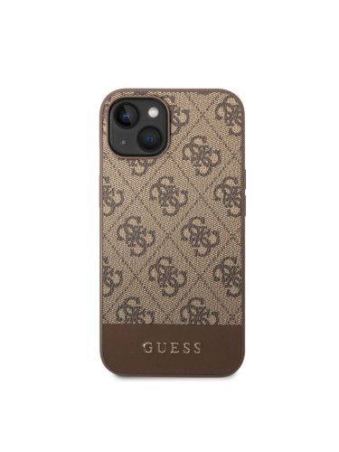 Гръб Guess 4G Stripe Case за iPhone 14 Plus  - Кафяв