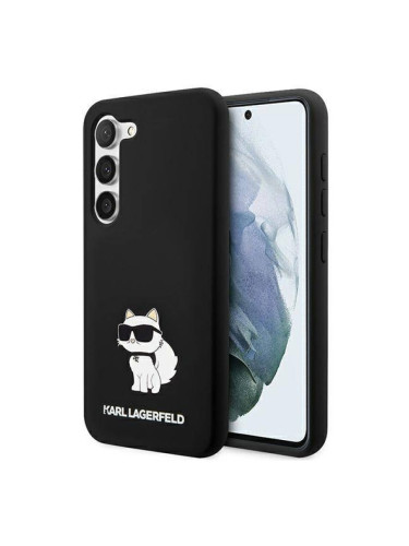 Гръб Karl Lagerfeld Liquid Silicone Choupette NFT Case за Samsung Galaxy S23 - Черен