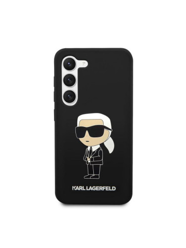 Гръб Karl Lagerfeld Liquid Silicone Ikonik NFT Case за Samsung Galaxy S23 Plus  - Черен