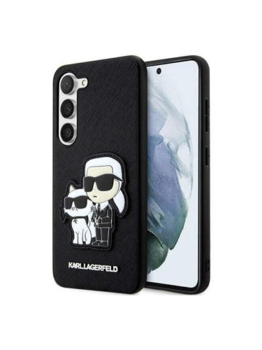 Гръб Karl Lagerfeld  Saffiano Karl and Choupette за Samsung Galaxy S23 Plus - Черен