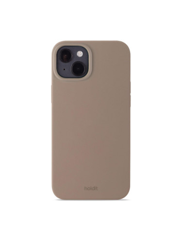 Гръб Holdit Silicone Case за iphone 15 Plus - Кафяв